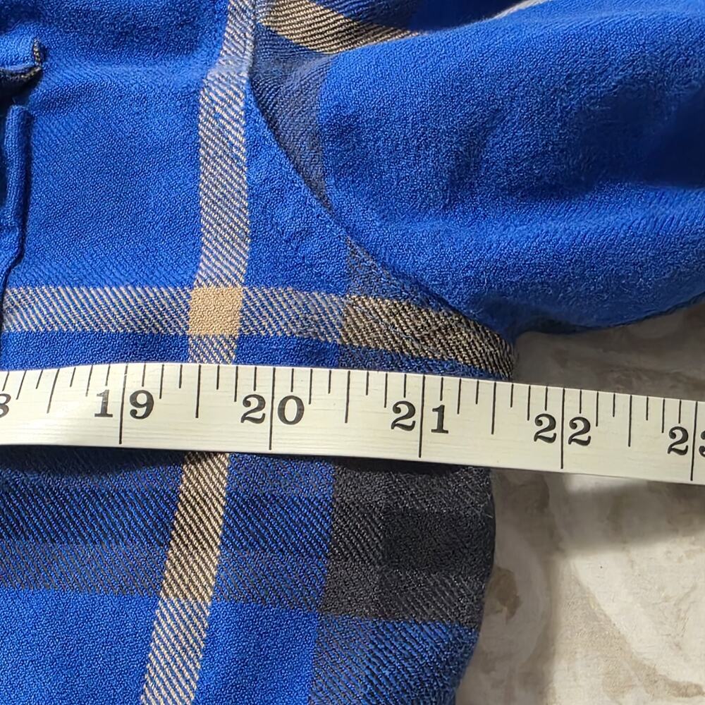 Nike 6.0 Plaid Flannel Shirt Mens Medium Blue Thrashed Grunge Skate - Picture 10 of 12